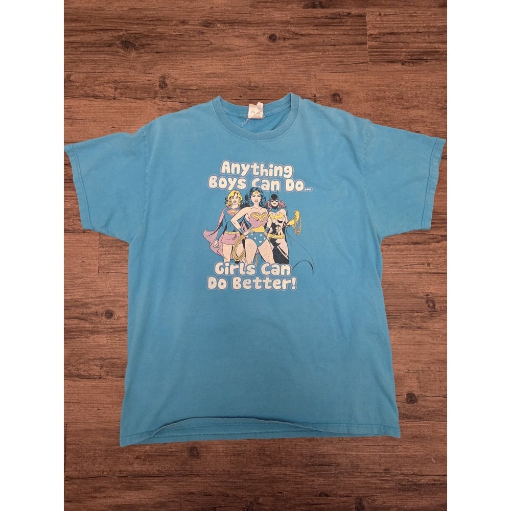 Justice League Girls Can‎ Do It Better T-Shirt DC Comics Size XL